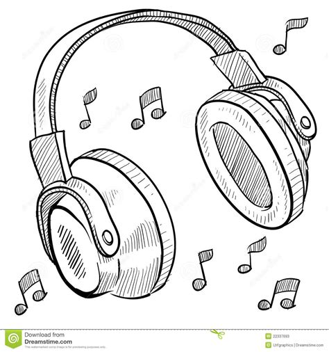 Drawing Of Headphones