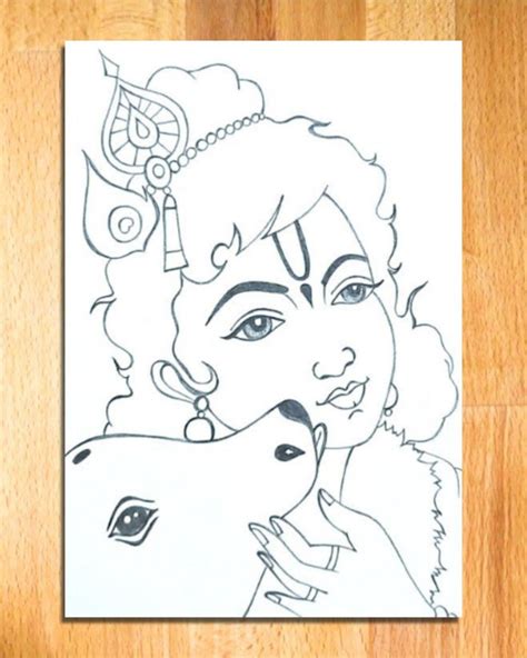 Drawing Of Krishna