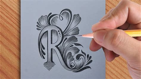 Drawing Of R With Pencil