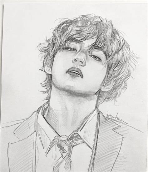 Drawing Of V Bts Printable