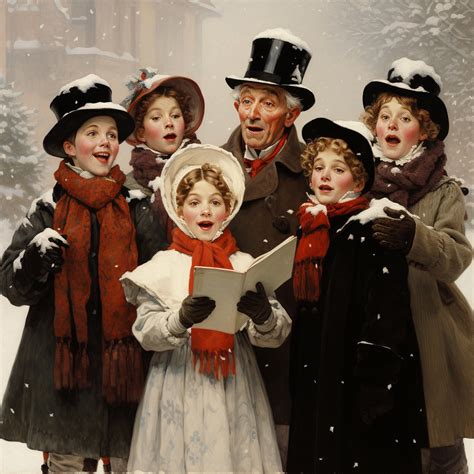 Drawing Of Xmas Carolers
