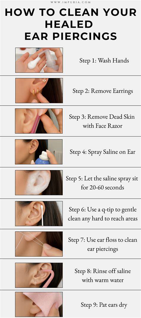 Ear Lobe Piercing Aftercare