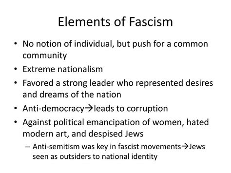 Elements Of Fascism