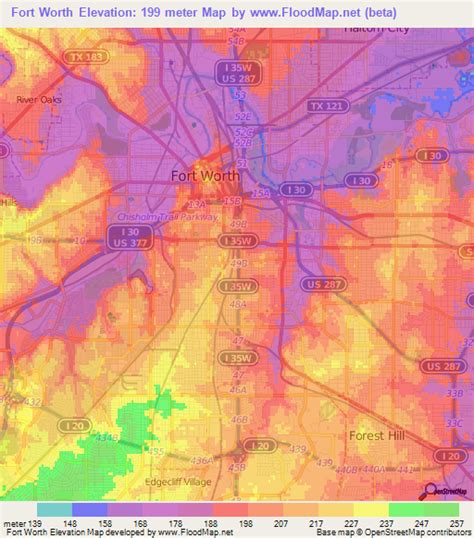 Elevation Of Fort Worth Texas