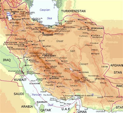 Elevation Of Iran