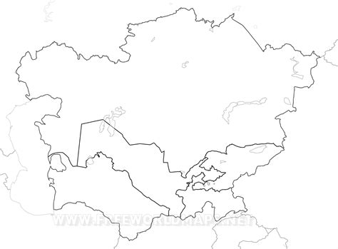 Empty Map Of Central Asia