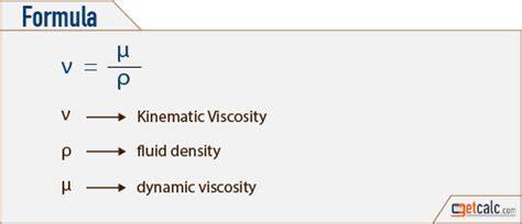 Equation For Kinematic Viscosity