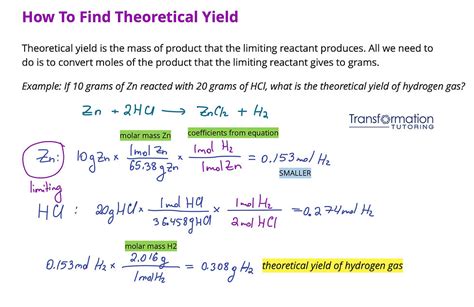 Equation For Theoretical Yield