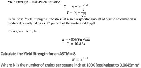 Equation For Yield Strength