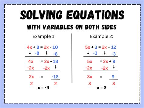 Equations For Solving For W