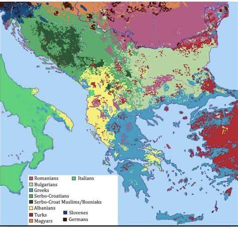Ethnic Map Of Balkan 1900