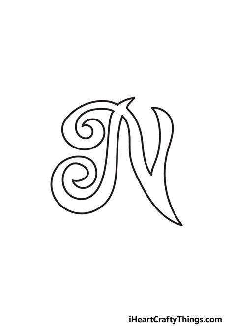 Fancy Letter N Drawing