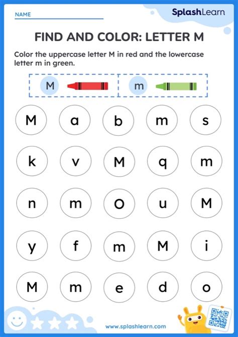 Find And Color The Letter M