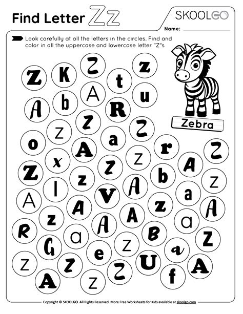 Find The Letter Worksheets A To Z