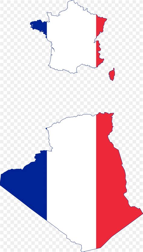 Flag Map Of French Algeria