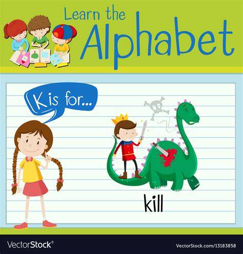 Flashcard Letter K Kill
