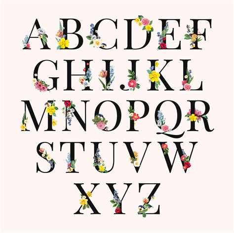 Floral Alphabet Font