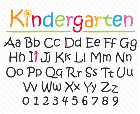 Font For Kindergarten Writing Sample