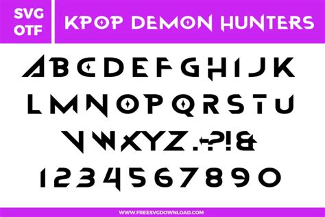 Font For Kpop Demon Hunters