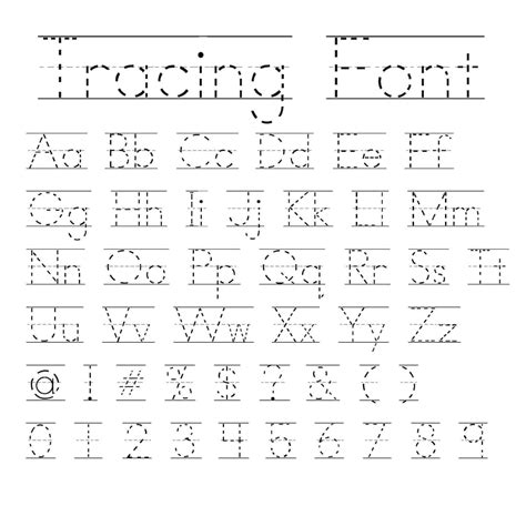 Font For Tracing Letters