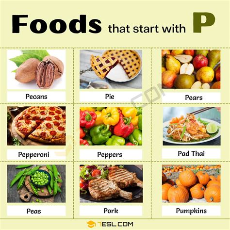 Foods That Start With P