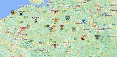 Football Map Of Belgium