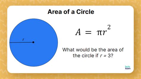 Formula For Area Of A Circle