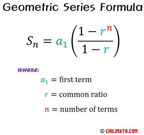 Formula For Geometric Series