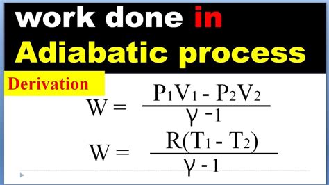 Formula For Work Done In Adiabatic Process