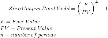 Formula For Zero Coupon Bond