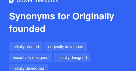Founded On Synonym