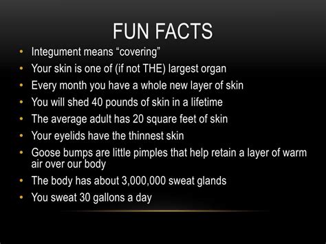 Fun Facts From The Integumentary