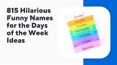 Funny Names For Days Of The Week