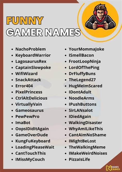 Funny Names For Games