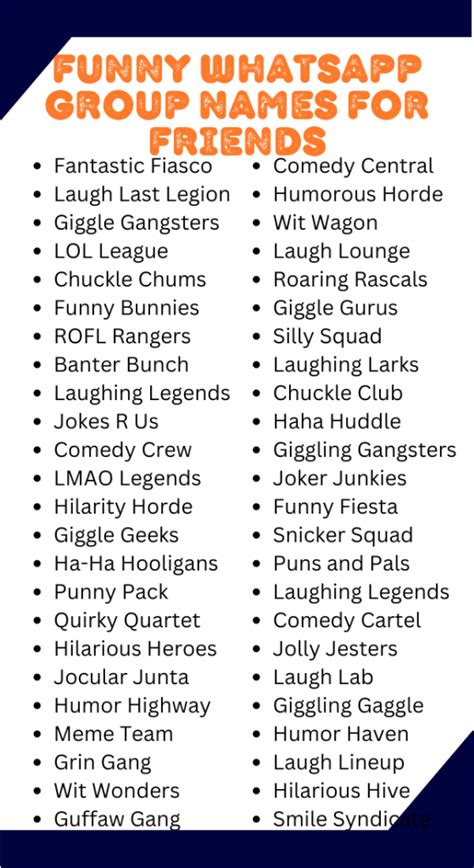 Funny Names For Groups