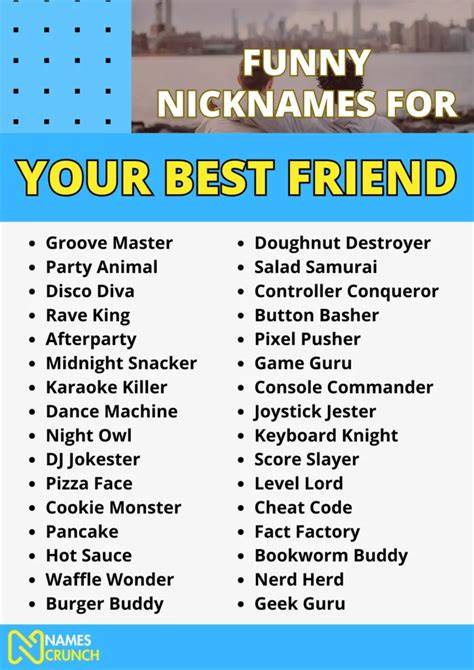 Funny Names For Male Best Friend