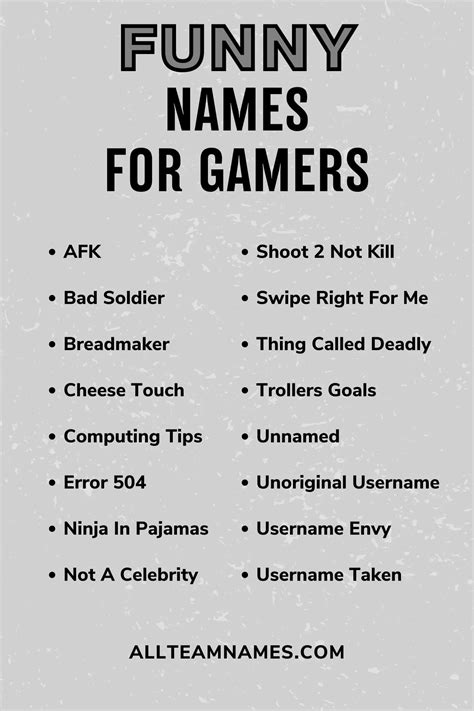 Funny Names For Online Games