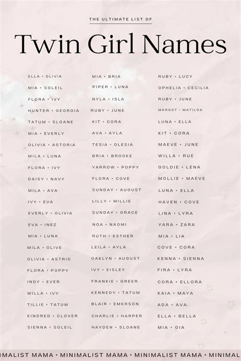 Funny Names For Twin Girls