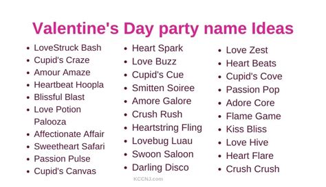 Funny Names For Valentine's Day