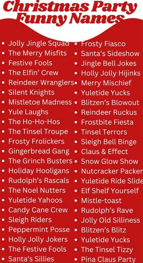 Funny Names For Xmas