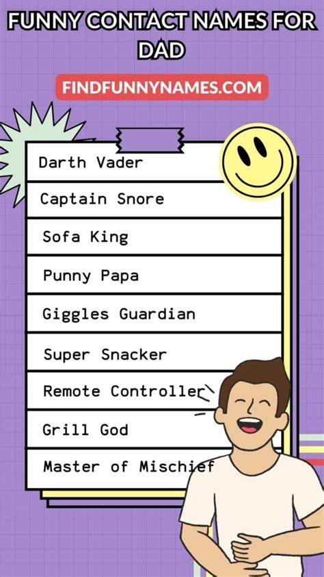 Funny Names For Your Dad In Contacts