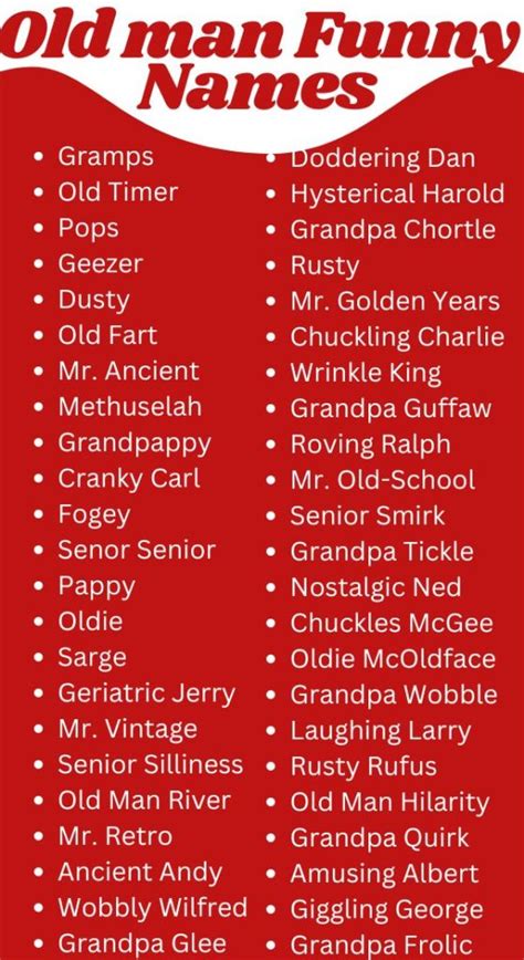 Funny Old Man Names