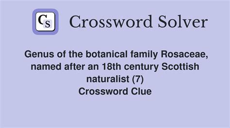 Genus Of The Rose Family Crossword Clue