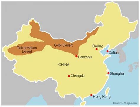 Gobi Desert Map China