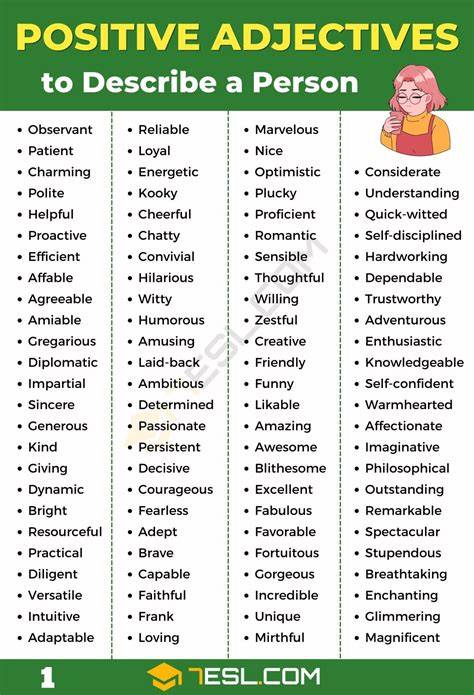 Good Adjectives To Describe People