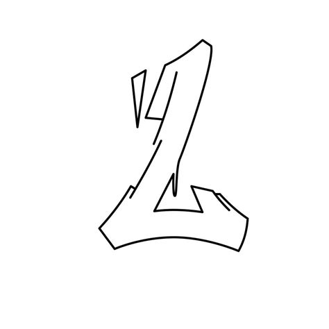 Graffiti Letter L Drawing