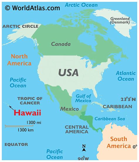 Hawaii And America Map