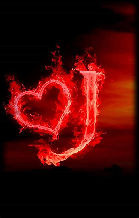 Heart With Letter J Wallpaper