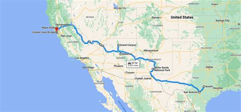 How Far Is From Texas To California