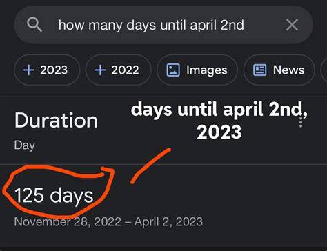 How Long Until April 2Nd